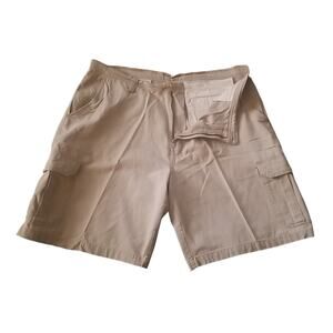 Chaps Ralph Lauren Men's Cargo Shorts Stone Khaki Ivory Color Cotton Size 40